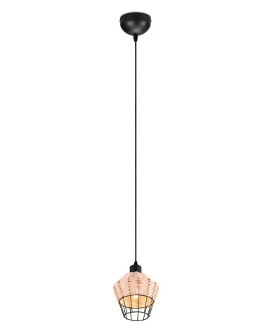 TRIO BORKA Wisząca E27 1x40W Ściemnialna drewno R31261036