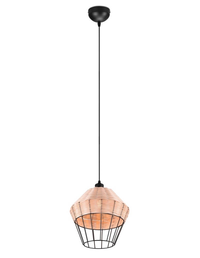 Lampy wiszące - TRIO BORKA Wisząca E27 1x40W Ściemnialna drewno R31261936 - produkt kolory-swiatla.pl 1