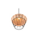 Lampy wiszące - TRIO BORKA Wisząca E27 1x40W Ściemnialna drewno R31261936 - product 3