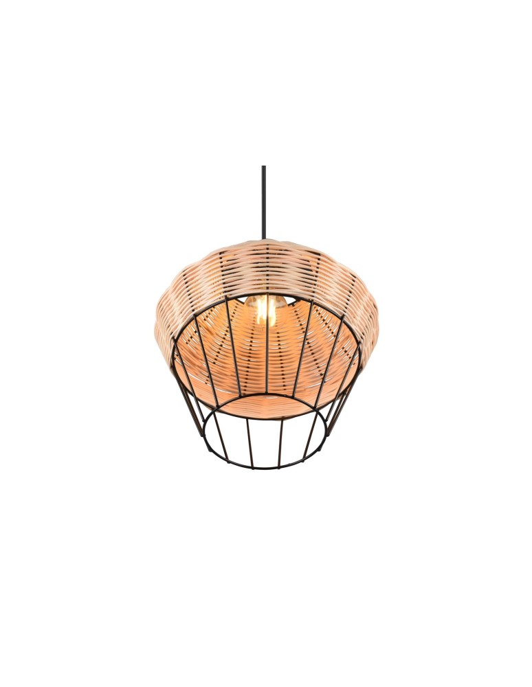 TRIO BORKA Wisząca E27 1x40W Ściemnialna drewno R31261936