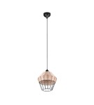 Lampy wiszące - TRIO BORKA Wisząca E27 1x40W Ściemnialna drewno R31261936 - product 4