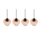 Lampy wiszące na listwie - TRIO BORKA Wisząca E27 4x40W Ściemnialna drewno R31264036 - product 3