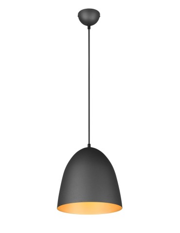 TRIO TILDA Wisząca E27 1x40W Ściemnialna czarny/złoty R30661080