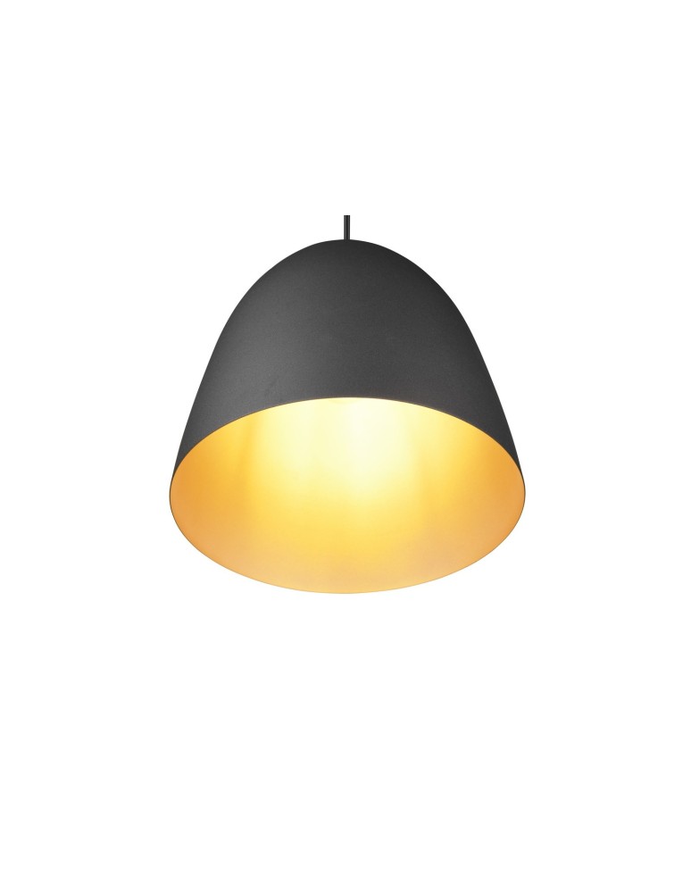TRIO TILDA Wisząca E27 1x40W Ściemnialna czarny/złoty R30661080