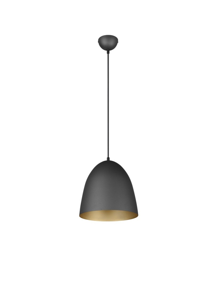 TRIO TILDA Wisząca E27 1x40W Ściemnialna czarny/złoty R30661080