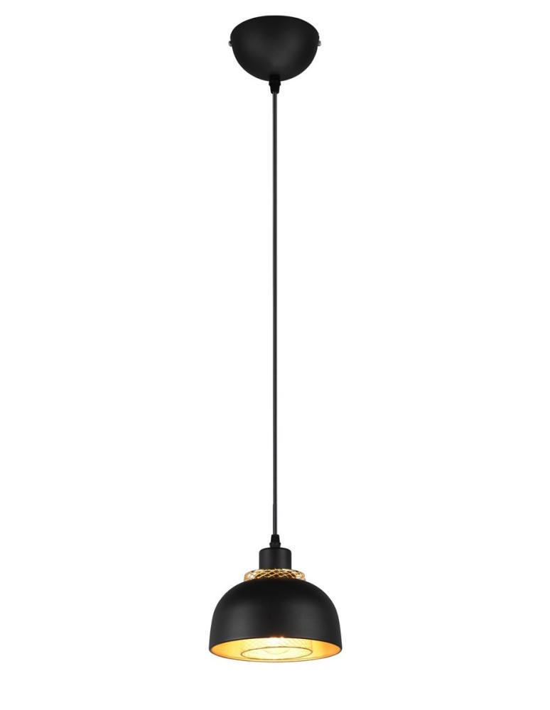 TRIO PUNCH Wisząca E27 1x40W Ściemnialna czarny R30811032