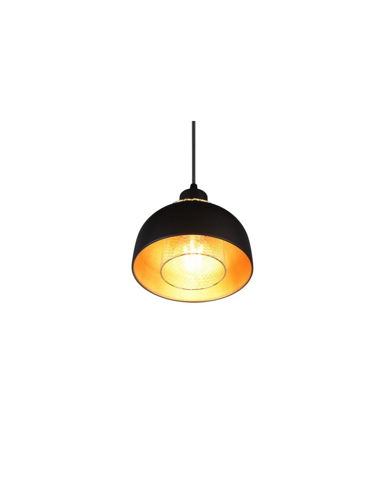 TRIO PUNCH Wisząca E27 1x40W Ściemnialna czarny R30811032