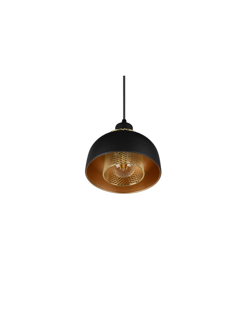 TRIO PUNCH Wisząca E27 1x40W Ściemnialna czarny R30811032