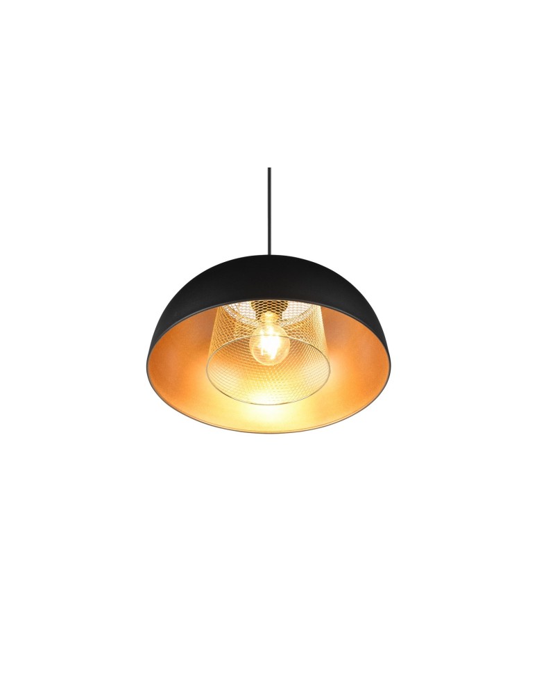 TRIO PUNCH Wisząca E27 1x40W Ściemnialna czarny R30811932