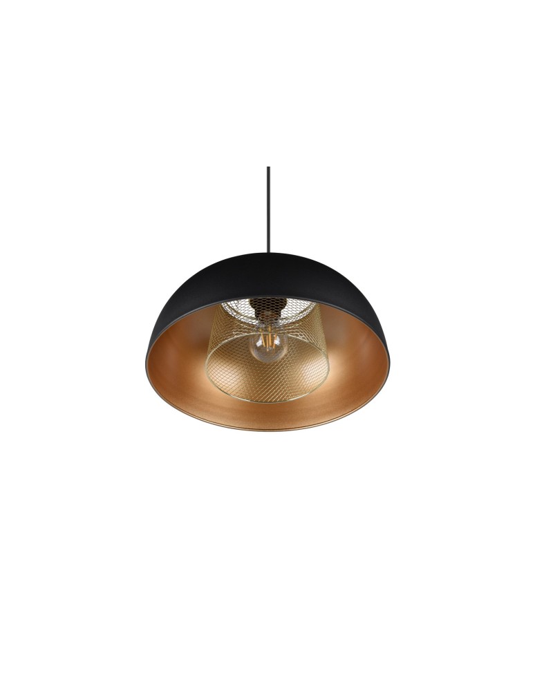 TRIO PUNCH Wisząca E27 1x40W Ściemnialna czarny R30811932