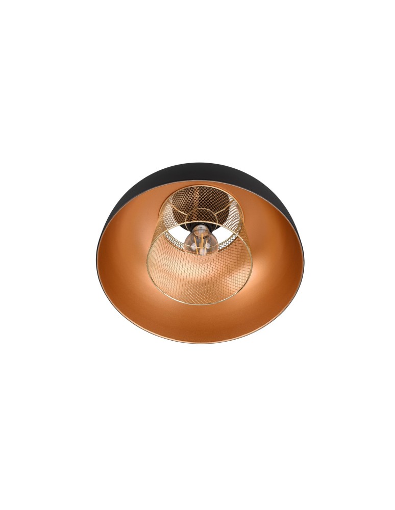 TRIO PUNCH Sufitowa E27 1x40W Ściemnialna czarny R60811032
