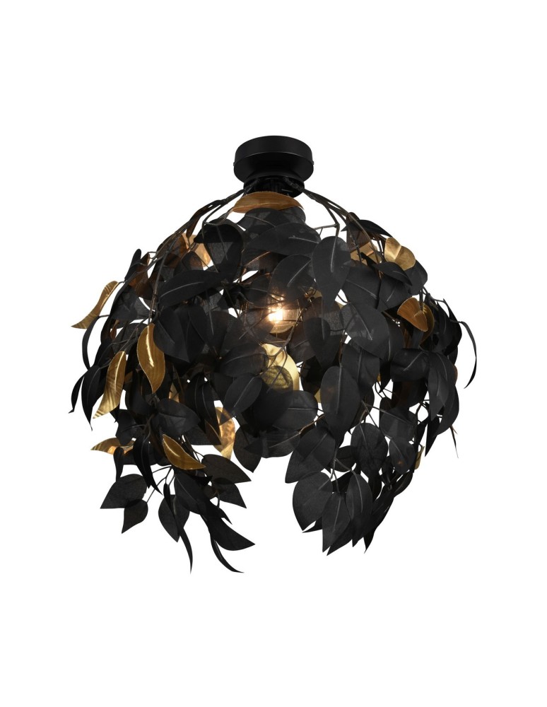 Lampy sufitowe - TRIO LEAVY Sufitowa E27 1x28W Ściemnialna czarny R60461032 - produkt kolory-swiatla.pl 1