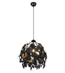 Lampy wiszące - TRIO LEAVY Wisząca E27 1x28W Ściemnialna czarny R10461932 - produkt 1