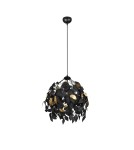 Lampy wiszące - TRIO LEAVY Wisząca E27 1x28W Ściemnialna czarny R10461932 - produkt 4