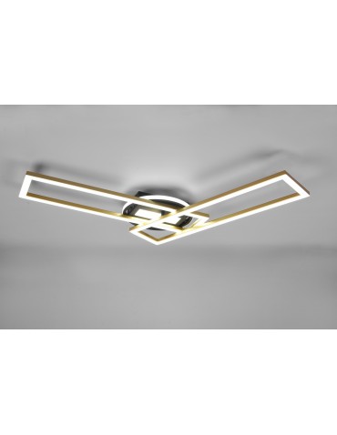 TRIO TWISTER Sufitowa LED 1x30W 2700 - 6000K 4500lm Ściemnialna złoty R67183108