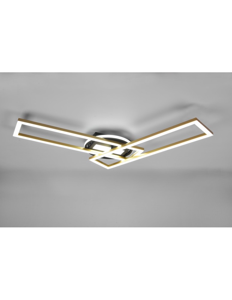 Lampy sufitowe nowoczesne - TRIO TWISTER Sufitowa LED 1x30W 2700 - 6000K 4500lm Ściemnialna złoty R67183108 - produkt kolory-swiatla.pl 1