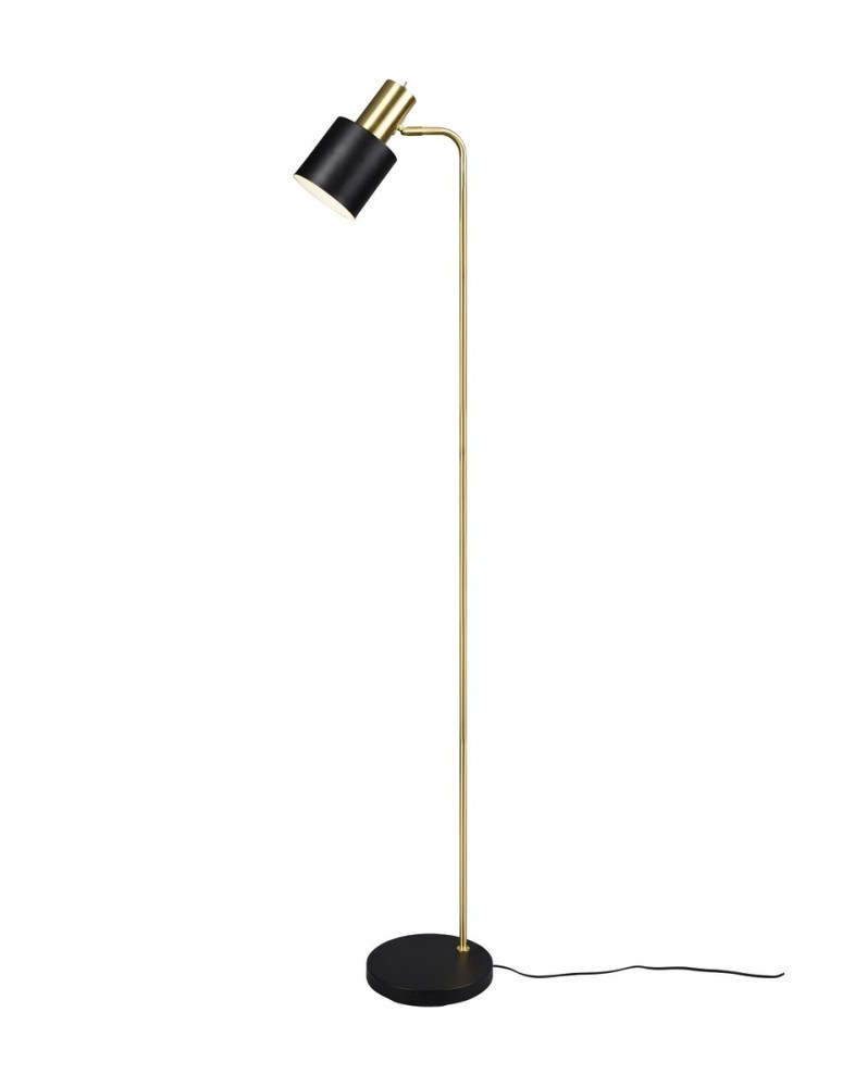 Lampy podłogowe młodzieżowe - TRIO ADAM Podłogowa E27 1x10W czarny/złoty R41041080 - produkt kolory-swiatla.pl 1