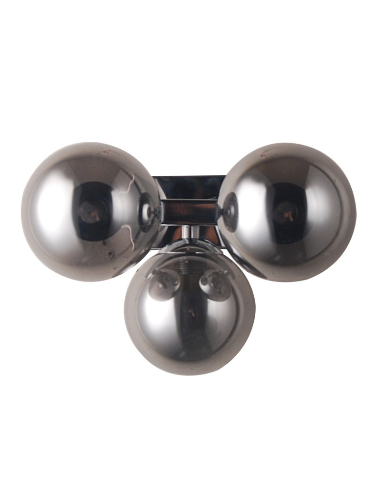 Kinkiety kule - ITALUX Marbelio Kinkiet G9 3x28W Chrom/Dymiony WL-6161-3 CH+SM - produkt kolory-swiatla.pl 1