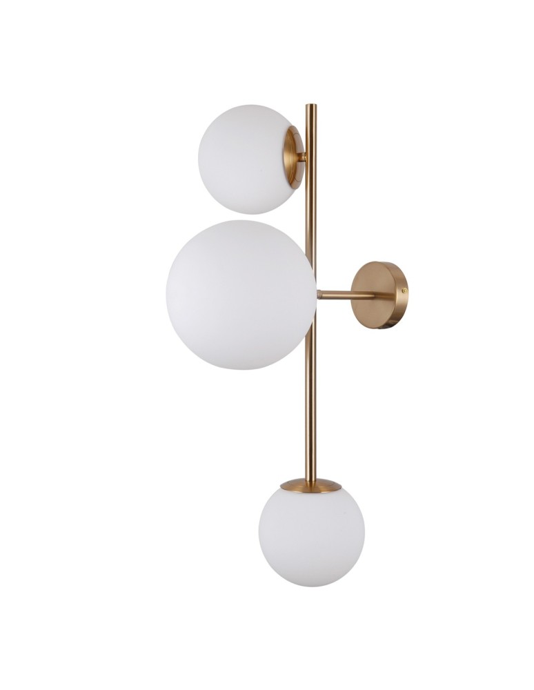 Kinkiety kule - ITALUX Vailante Kinkiet E27+E14 3x5W Mosiądz WL-31221-3-HBR - produkt kolory-swiatla.pl 1