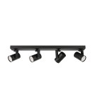 Lampy sufitowe reflektory - ITALUX Spiela Reflektor GU10 35W Czarny SPL-31993-4B-BK - product 1