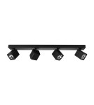 Lampy sufitowe reflektory - ITALUX Aveiro Reflektor LED zintegrowany 20W 4000K 2000lm Czarny SPL-31981-4B-BK - product 1