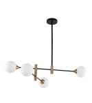Lampy wiszące kule - ITALUX Marino Wisząca G9 4x25W Czarny/Mosiądz PND-9148-4-OPAL - product 1