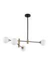 ITALUX Marino Wisząca G9 4x25W Czarny/Mosiądz PND-9148-4-OPAL