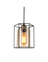 ITALUX Kalula Wisząca E27 1x40W Czarny PND-78901-1-BK+AMB