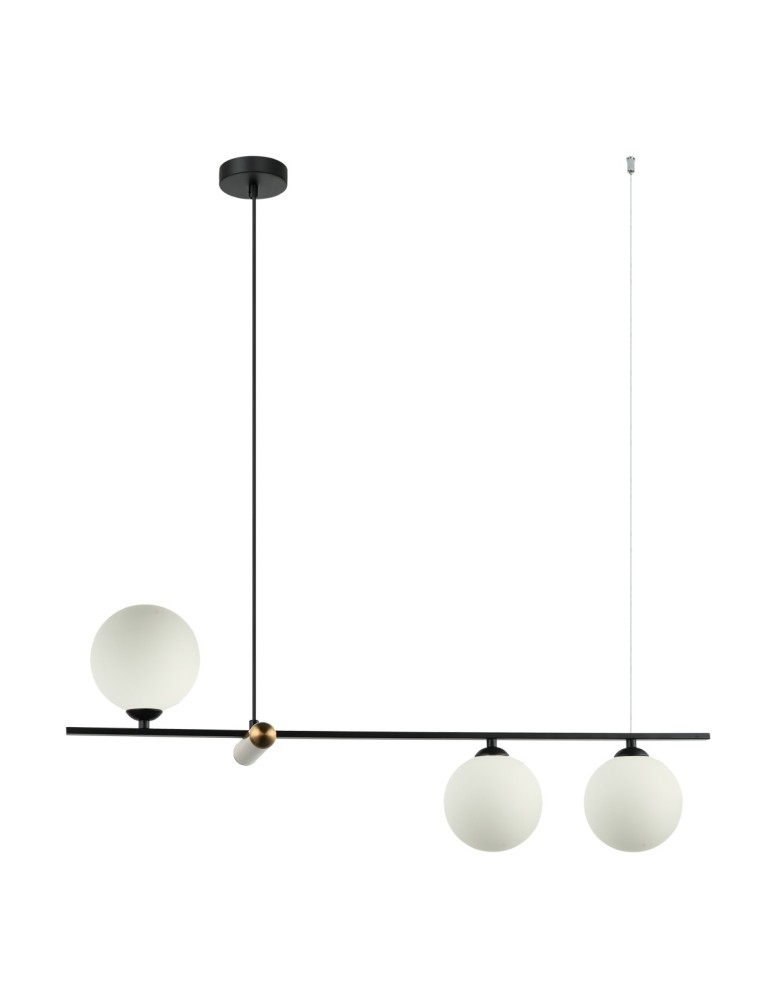Lampy wiszące kule - ITALUX Barletta Wisząca G9 3x25W Brązowy/Czarny PND-76540-3-BK - produkt kolory-swiatla.pl 1
