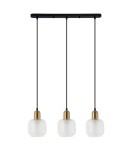 Lampy wiszące na listwie - ITALUX Lamezia Wisząca E27 3x40W Brązowy/Czarny PND-67594-3-BRO+CL - product 1