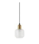 Lampy wiszące - ITALUX Lamezia Wisząca E27 1x40W Brązowy/Czarny PND-67594-1-BRO+CL - product 1
