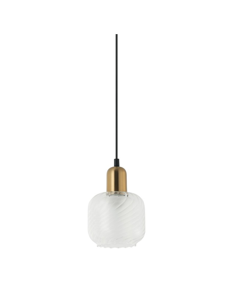 Lampy wiszące - ITALUX Lamezia Wisząca E27 1x40W Brązowy/Czarny PND-67594-1-BRO+CL - produkt kolory-swiatla.pl 1