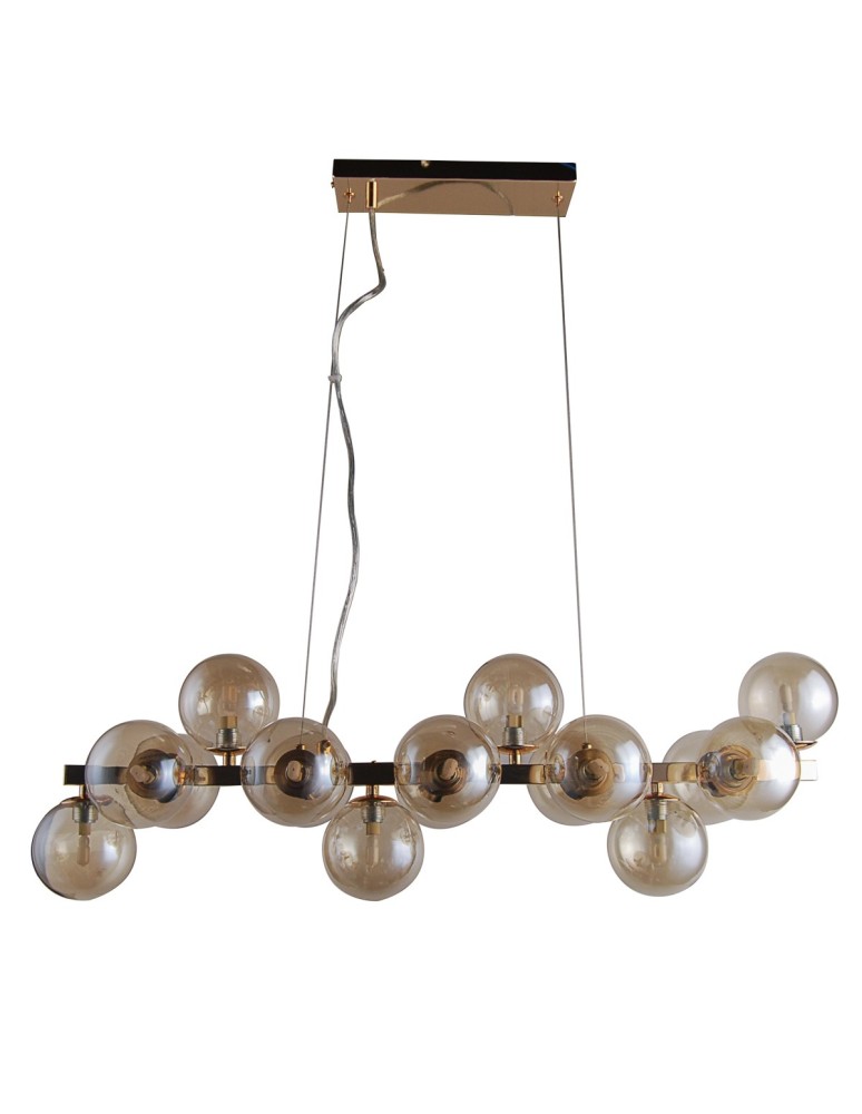 Lampy wiszące kule - ITALUX Marbelio Wisząca G9 16x28W Złoty/Koniakowy PND-6161-16 GO+CO - produkt kolory-swiatla.pl 1