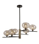 Lampy wiszące - ITALUX Mesta Wisząca G9 6x5W Czarny/Brązowy PND-58856-6-MB-AB - produkt 1