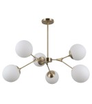Lampy wiszące kule - ITALUX Annes Wisząca E14 6x5W Brązowy PND-56980-6C - product 1