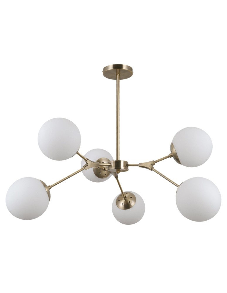 Lampy wiszące kule - ITALUX Annes Wisząca E14 6x5W Brązowy PND-56980-6C - produkt kolory-swiatla.pl 1