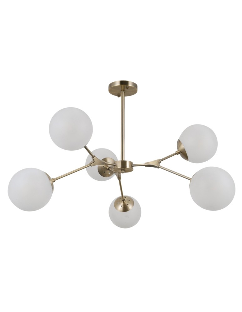 Lampy wiszące kule - ITALUX Annes Wisząca E14 6x5W Brązowy PND-56980-6B - produkt kolory-swiatla.pl 1