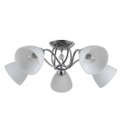 Lampy sufitowe retro - ITALUX Lugano Sufitowa E27 5x40W Chrom/Biały PND-5643-5 - product 1