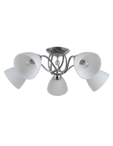 ITALUX Lugano Sufitowa E27 5x40W Chrom/Biały PND-5643-5