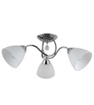 Lampy sufitowe retro - ITALUX Lugano Sufitowa E27 3x40W Chrom/Biały PND-5643-3 - product 1