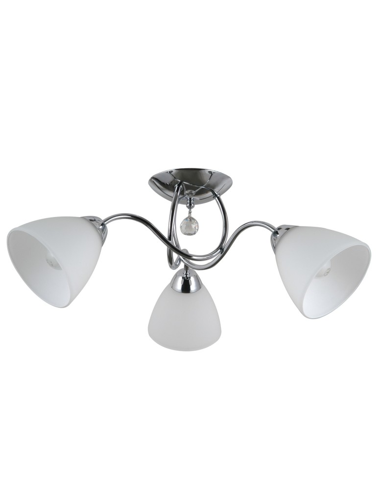 Lampy sufitowe retro - ITALUX Lugano Sufitowa E27 3x40W Chrom/Biały PND-5643-3 - produkt kolory-swiatla.pl 1
