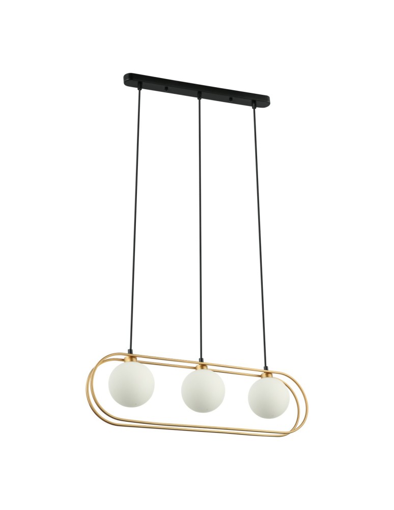 Lampy wiszące kule - ITALUX Grosetta Wisząca G9 3x25W Złoty/Czarny PND-53423-3-GD - produkt kolory-swiatla.pl 1