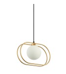 Lampy wiszące kule - ITALUX Grosetta Wisząca G9 1x25W Złoty/Czarny PND-53423-1-GD - product 1