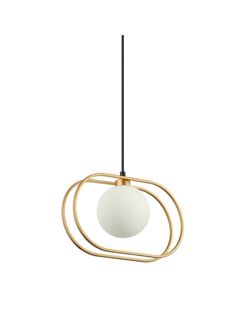 Lampy wiszące kule - ITALUX Grosetta Wisząca G9 1x25W Złoty/Czarny PND-53423-1-GD - produkt kolory-swiatla.pl 1