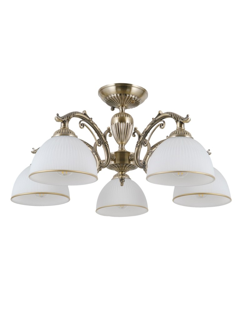Lampy sufitowe retro - ITALUX Feneza Plafon E27 5x40W Brązowy PND-5122-5 - produkt kolory-swiatla.pl 1