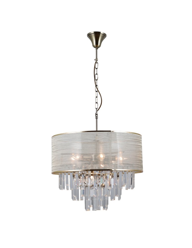 Żyrandole glamour - ITALUX Torreia Wisząca E14 8x40W Mosiądz PND-45660-8 - produkt kolory-swiatla.pl 1