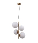Lampy wiszące - ITALUX Riga Wisząca E27+E14 2x5W Mosiądz PND-44213-4-HBR - produkt 1