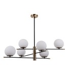 Lampy wiszące kule - ITALUX Stelia Wisząca E14 6x5W Czarny/Brązowy PND-43660-6 - product 1