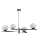 Lampy wiszące kule - ITALUX Stelia Wisząca E14 4x5W Czarny/Brązowy PND-43660-4 - product 1