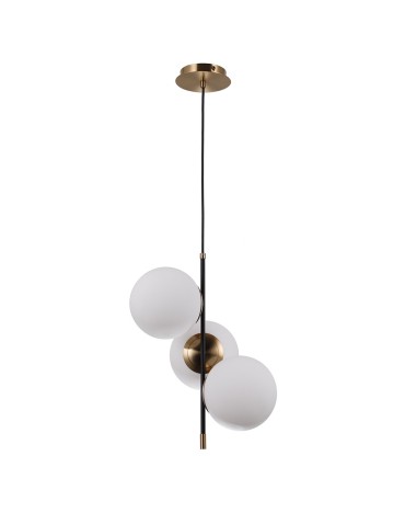 ITALUX Stelia Wisząca E14 3x5W Czarny/Brązowy PND-43660-3